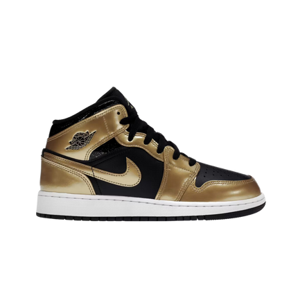 Jordan 1 Mid SE Metallic Gold Black (GS)