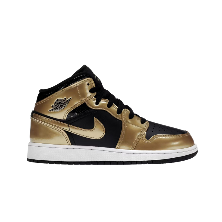 Jordan 1 Mid SE Metallic Gold Black (GS)