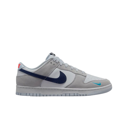 Nike Dunk Low White Grey Navy Aqua Mini Swoosh