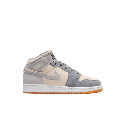 Air Jordan 1 Mid SE Coconut Milk Particle Grey (GS)