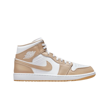 Air Jordan 1 Mid Hemp Tan White