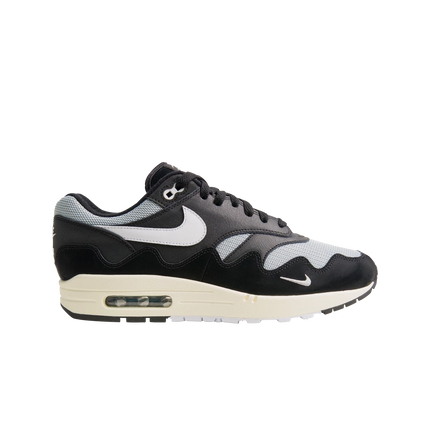 Nike Air Max 1 Patta Waves Metallic Silver White Black (with Bracelet)